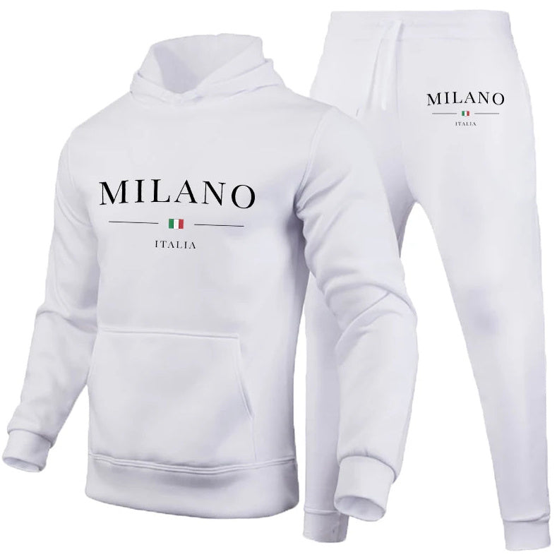 Men's Hoodie Suit Milan Printed Sweatshirt