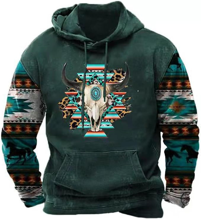 Printed Hoodie Men's Clothing