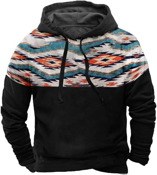 Printed Hoodie Men's Clothing