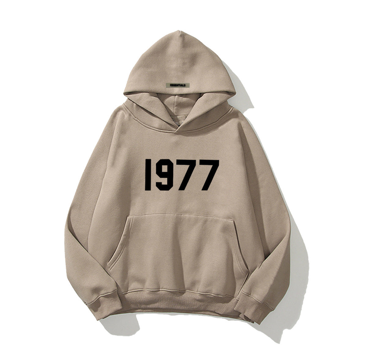 Fashion Brand Sweater High Street Loose Fleece-lined 1977 Words Sweater Men's And Women's Hoodies