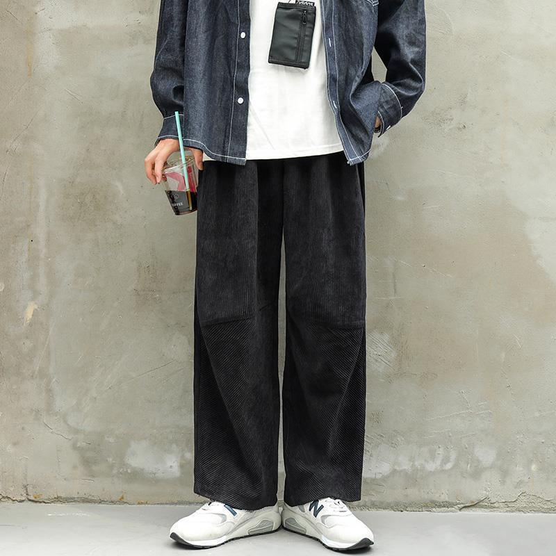 Men's Spring And Autumn Loose Straight-leg Corduroy Casual Wide-leg Pants